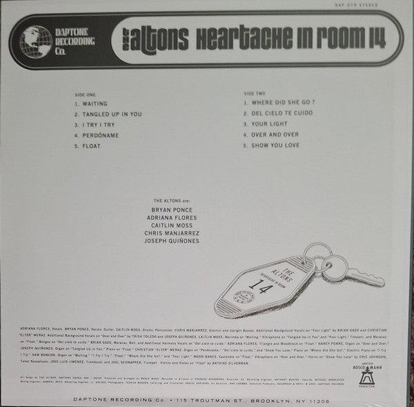 The Altons : Heartache In Room 14 (LP, Album, Bab)