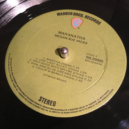 Megan Sue Hicks : Maranatha (LP, Album)