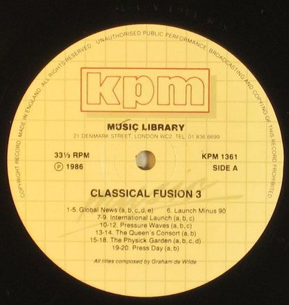 Graham De Wilde / Peter Cox (2) : Classical Fusion 3 (LP)