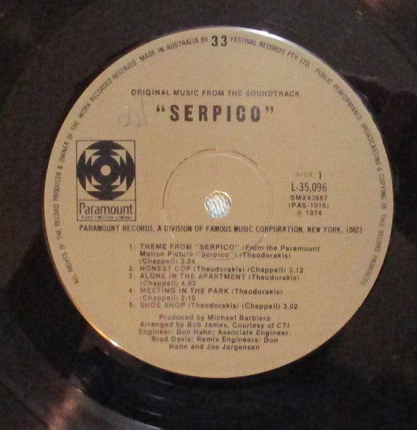 Mikis Theodorakis : Serpico (Original Music From The Soundtrack) (LP)