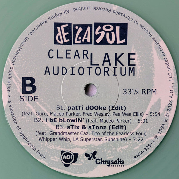 De La Soul : Clear Lake Audiotorium (12", EP, Ltd, RE, RP, Tra)