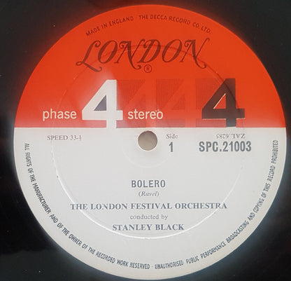 Maurice Ravel / Alexander Borodin - London Festival Orchestra Conducted By Stanley Black : Bolero / Polovtsian Dances (LP, Album, Gat)