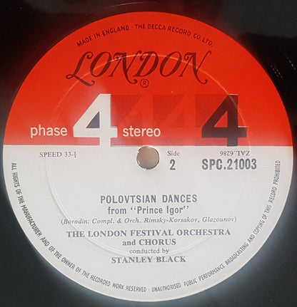 Maurice Ravel / Alexander Borodin - London Festival Orchestra Conducted By Stanley Black : Bolero / Polovtsian Dances (LP, Album, Gat)