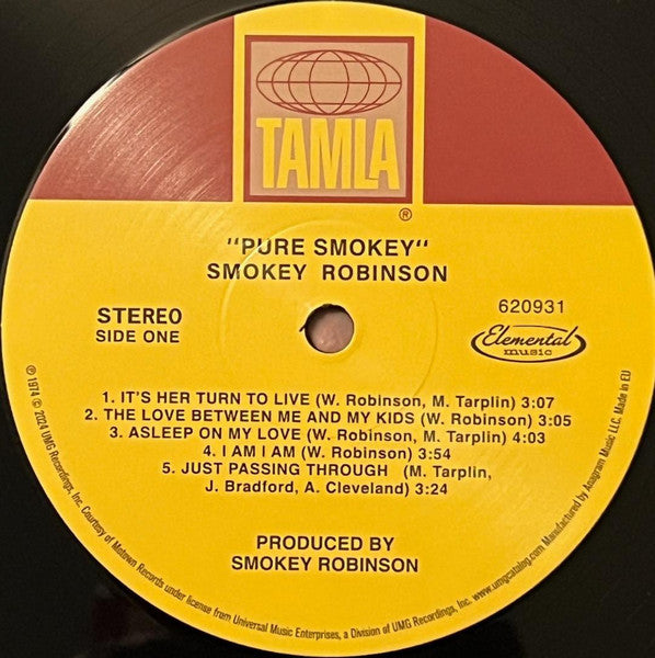 Smokey Robinson : Pure Smokey (LP, Album, RE, 140)