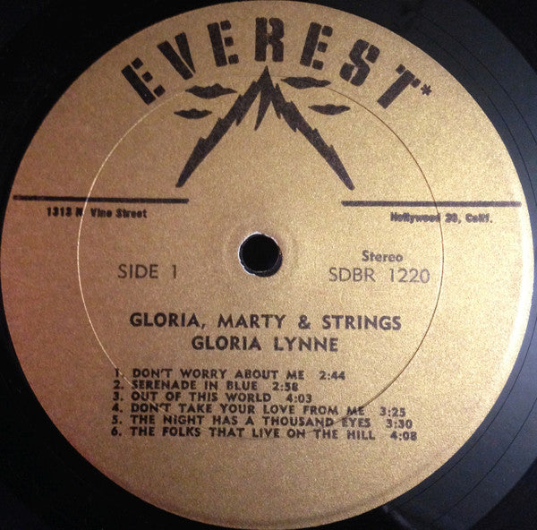 Gloria Lynne : Gloria, Marty & Strings (LP, Album, Gol)