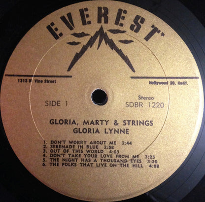 Gloria Lynne : Gloria, Marty & Strings (LP, Album, Gol)