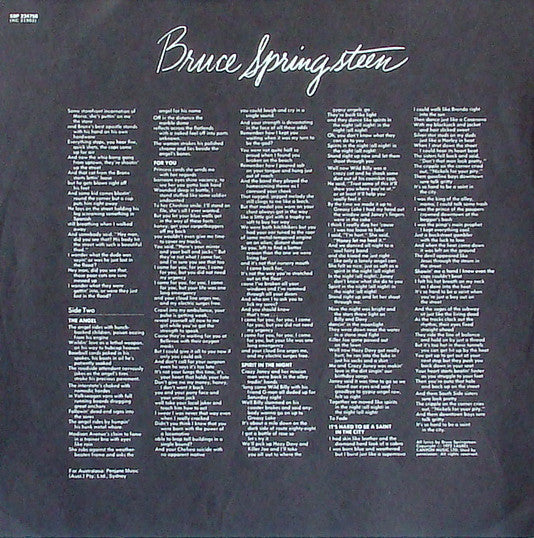 Bruce Springsteen : Greetings From Asbury Park, N.J. (LP, Album)