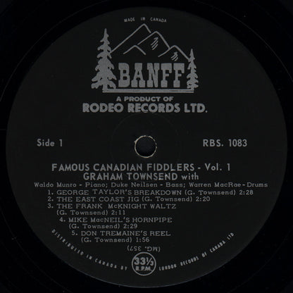 Graham Townsend : Famous Canadian Fiddlers Volume 1 (LP, Album)