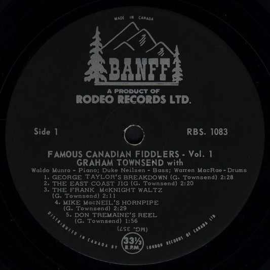 Graham Townsend : Famous Canadian Fiddlers Volume 1 (LP, Album)