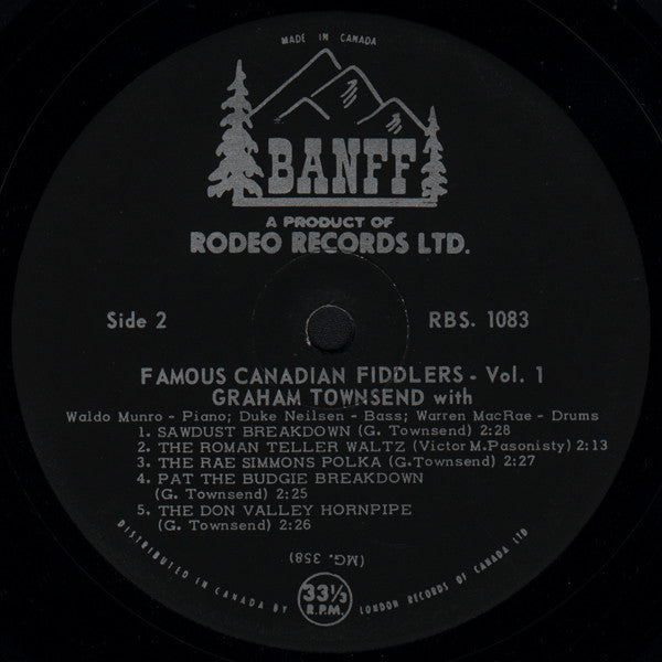 Graham Townsend : Famous Canadian Fiddlers Volume 1 (LP, Album)