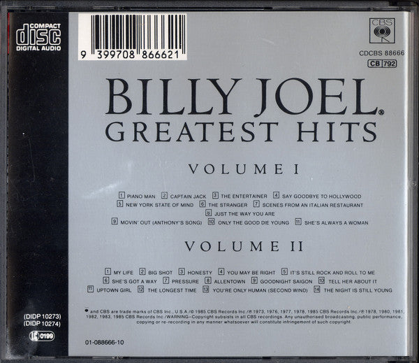 Billy Joel : Souvenir (The Ultimate Collection) (Box, Comp, Ltd + 2xCD, Album + CD, Album + CD, Alb)