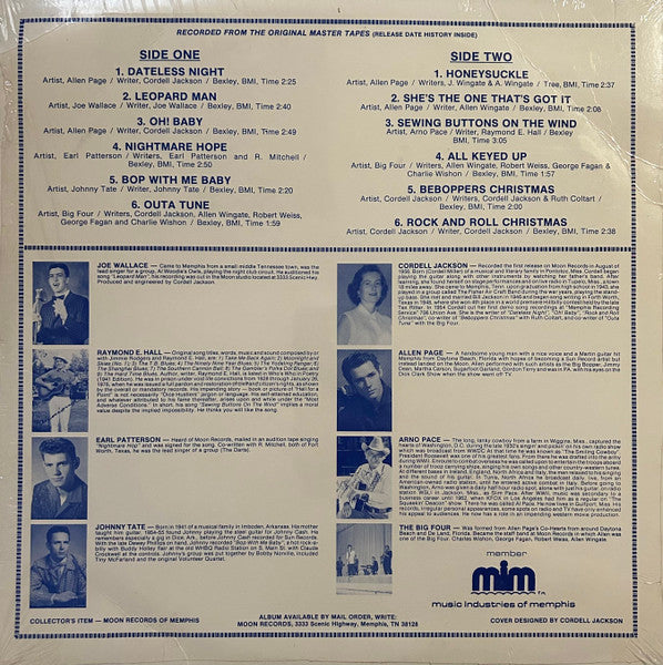 Various : The 50's Rock On The Moon Of Memphis, Tennessee + An Oddity (LP, Comp, Ins)