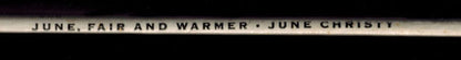 June Christy : Fair And Warmer! (LP, Album, Mono, Scr)