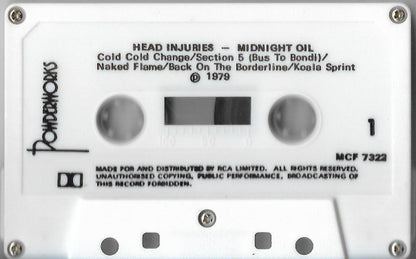 Midnight Oil : Head Injuries (Cass, Album)
