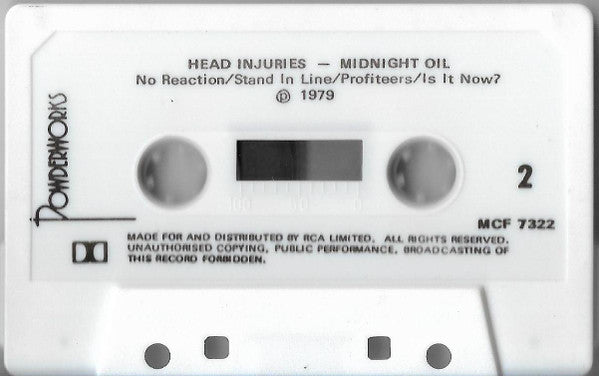 Midnight Oil : Head Injuries (Cass, Album)