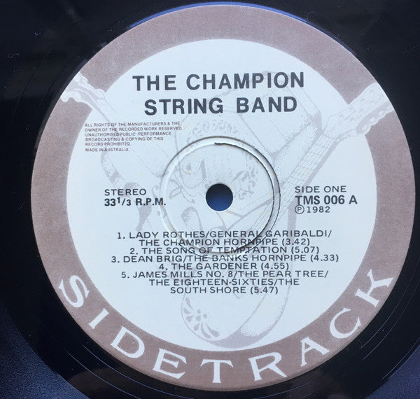 The Champion String Band : The Champion String Band (LP, Album)
