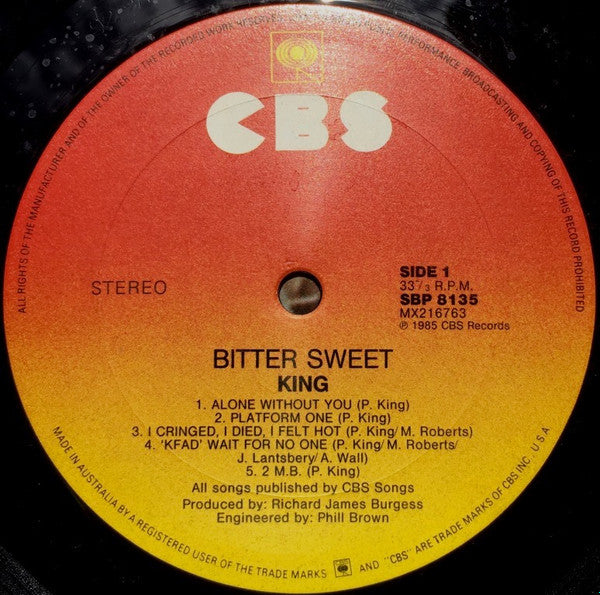 King : Bitter Sweet (LP, Album)