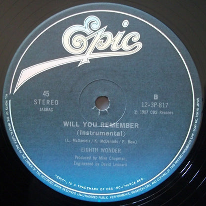 Eighth Wonder : Will You Remember (12")
