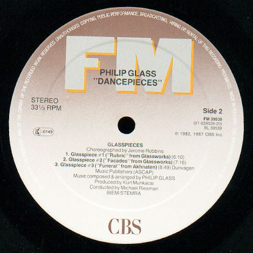 Philip Glass : DancePieces (LP, Album)