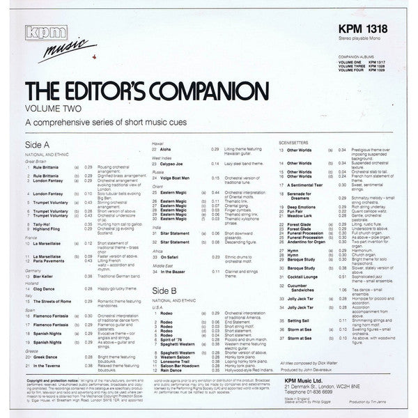 Dick Walter : The Editor's Companion (Volume Two) (LP)