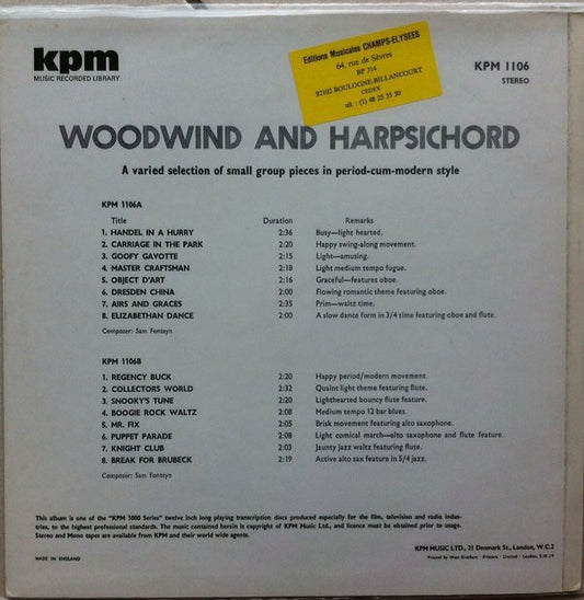 Sam Fonteyn : Woodwind And Harpsichord (LP)