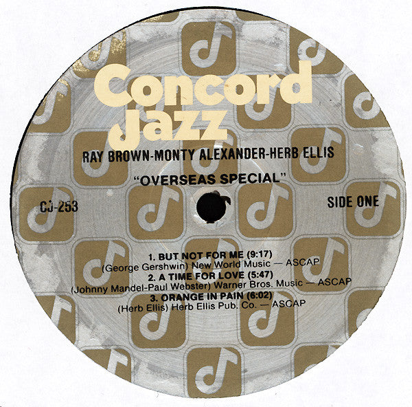 Monty Alexander, Ray Brown, Herb Ellis : Overseas Special (LP, Album)