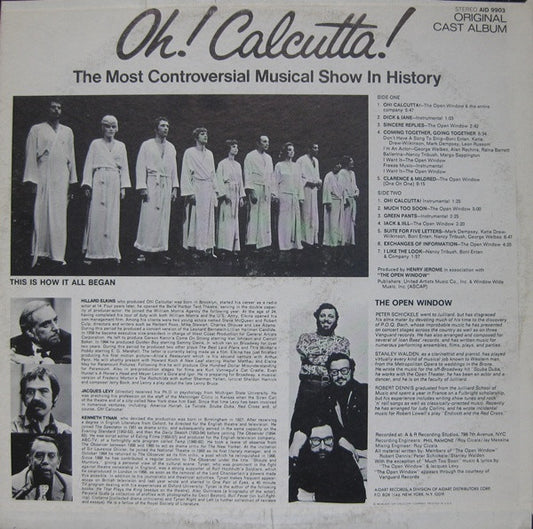 "Oh! Calcutta!" Original Cast : Oh! Calcutta (Original Cast Album) (LP, Album)
