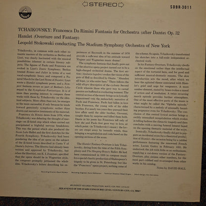 Tchaikovsky*, Leopold Stokowski Conducting  The Stadium Symphony Orchestra Of New York : Francesca Da Rimini, (Fantasia For Orchestra (After Dante) Op. 32) / Hamlet (Overture And Fantasy) (LP, RE, Ora)