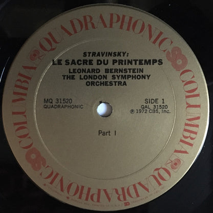 Leonard Bernstein, London Symphony Orchestra, Igor Stravinsky : Le Sacre Du Printemps (LP, Album, Quad)