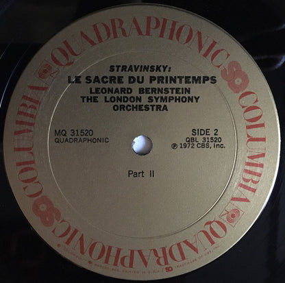 Leonard Bernstein, London Symphony Orchestra, Igor Stravinsky : Le Sacre Du Printemps (LP, Album, Quad)
