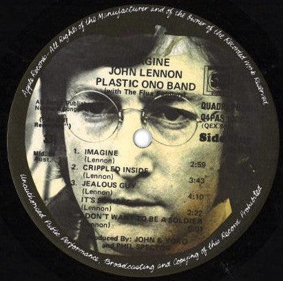 Buy John Lennon : Imagine : LP, Album, Quad, RE – Eclectico Records