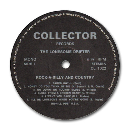 The Lonesome Drifter : Rock-A-Billy And Country (LP, Comp, Mono)