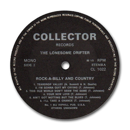 The Lonesome Drifter : Rock-A-Billy And Country (LP, Comp, Mono)