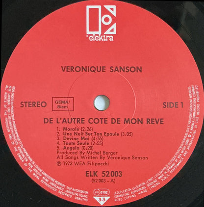 Véronique Sanson : De L'Autre Côté De Mon Rêve. (LP, Album, RE, Red)