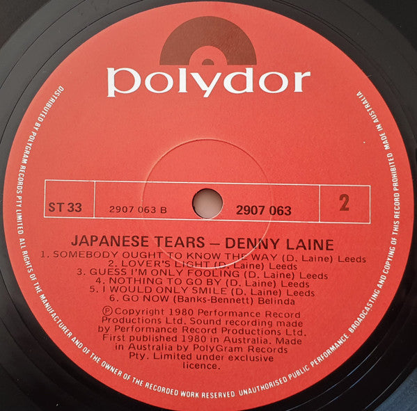 Denny Laine : Japanese Tears (LP, Album)