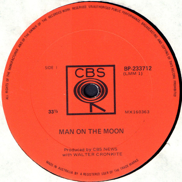 Walter Cronkite : Man On The Moon (LP)