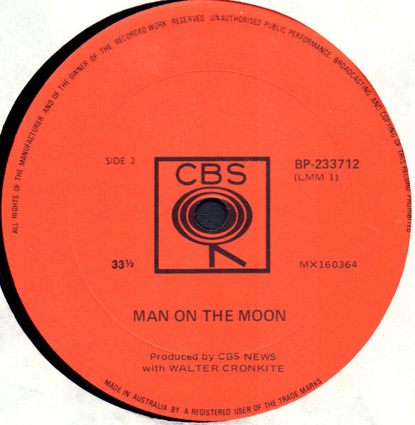 Walter Cronkite : Man On The Moon (LP)