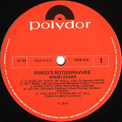 Ringo Starr : Ringo's Rotogravure (LP, Album, Gat)