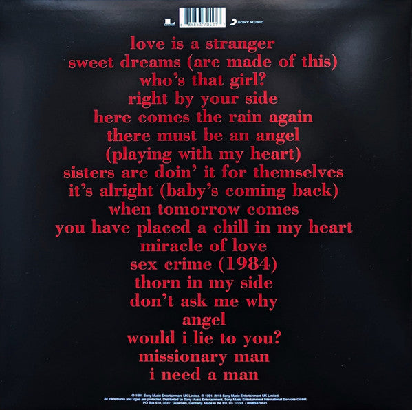 Eurythmics : Greatest Hits (2xLP, Comp, RP, 180)