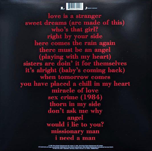 Eurythmics : Greatest Hits (2xLP, Comp, RP, 180)