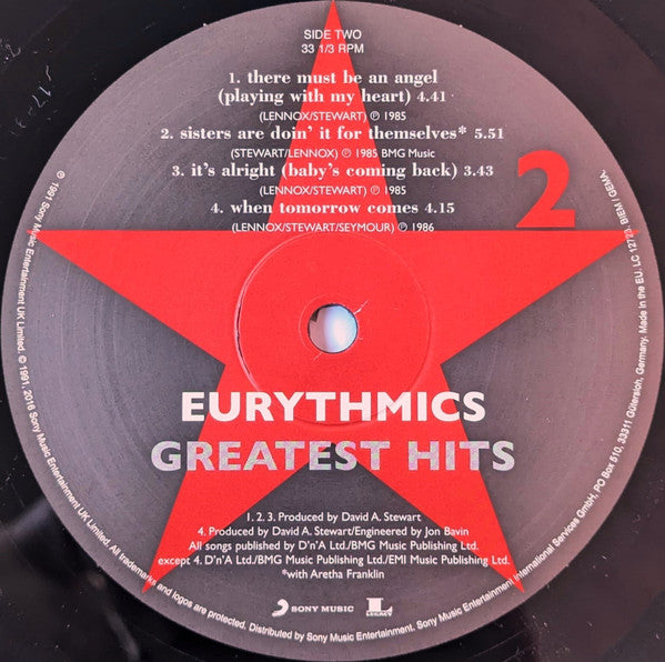 Eurythmics : Greatest Hits (2xLP, Comp, RP, 180)