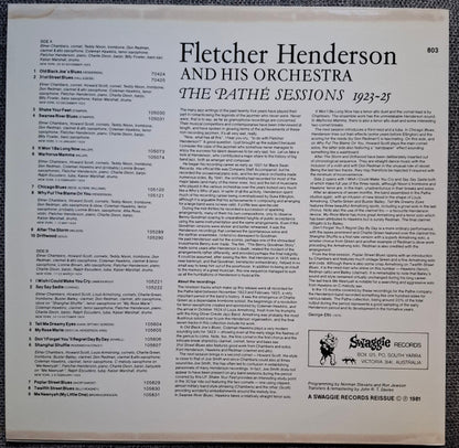 Fletcher Henderson And His Orchestra : The Pathé Sessions 1923-25 (LP, Album)