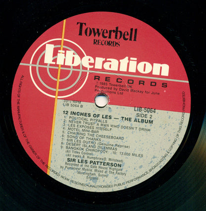 Les Patterson : 12 Inches Of Les - A Live Performance By Dr. Sir Leslie Colin Patterson, K.B.E (LP, Album)