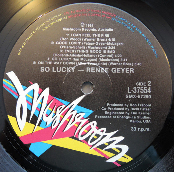Reneé Geyer* : So Lucky (LP, Album)
