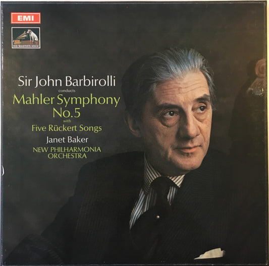 Sir John Barbirolli Conducts Mahler*, Janet Baker, New Philharmonia Orchestra : Symphony No. 5 With Five Rückert Songs (2xLP, RE, B&W + Box)