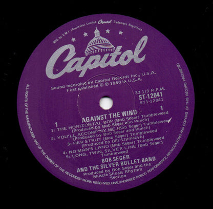 Bob Seger & The Silver Bullet Band* : Against The Wind (LP, Album)