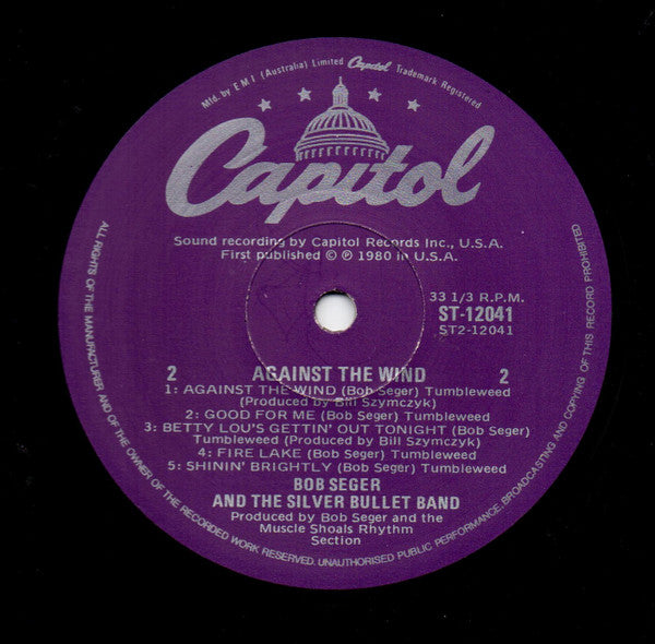 Bob Seger & The Silver Bullet Band* : Against The Wind (LP, Album)
