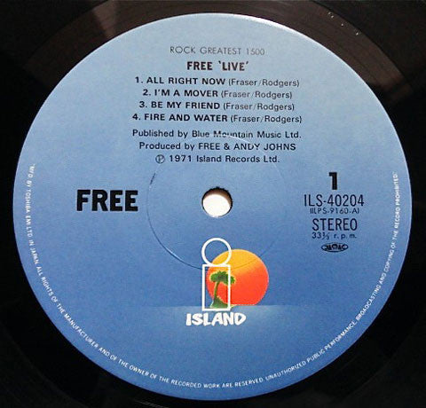 Free : Free Live (LP, Album, RE)