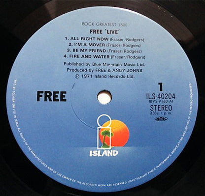 Free : Free Live (LP, Album, RE)