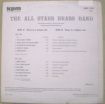 The All Stars Brass Band Conducted By Harry Mortimer : Music In A Serious Vein / Music In A Lighter Vein (LP)